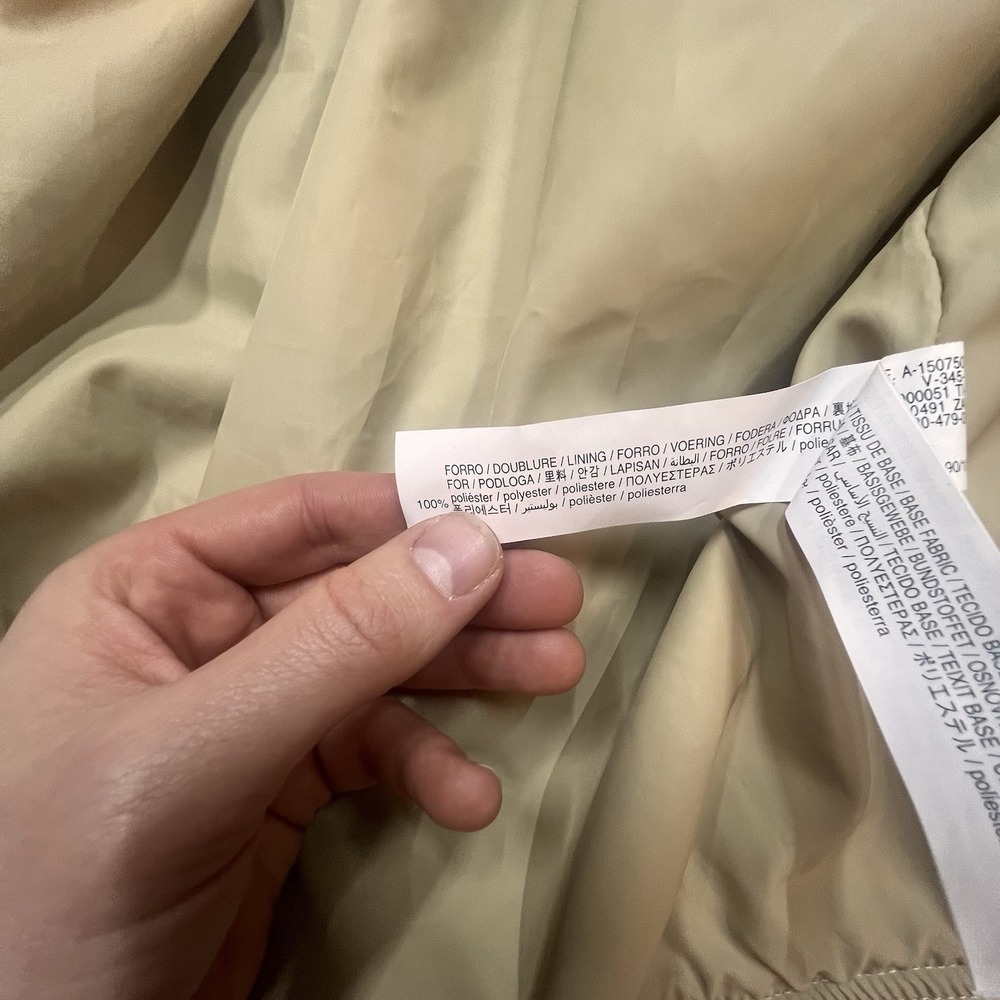 Zara Women's Bomber Jacket Cream‎ Ivory Full Zip Windbreaker Outerwear Varsity - Picture 9 of 9